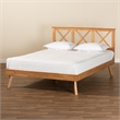 Baxton Studio Galvin Brown Finished Wood Queen Size Platform Bed