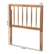 Baxton Studio Valin Ash Walnut Finished Wood Twin Size Headboard