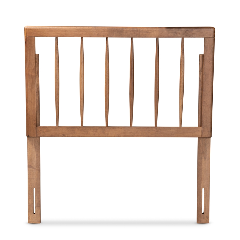 Baxton Studio Valin Ash Walnut Finished Wood Twin Size Headboard