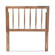 Baxton Studio Valin Ash Walnut Finished Wood Twin Size Headboard