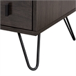 Baxton Studio Glover Brown Finished Metal 2-Drawer Nightstand