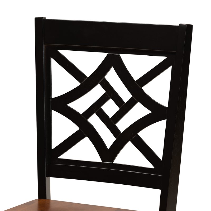 Baxton Studio Rava Brown and Brown Finished Wood 5-Piece Dining Set