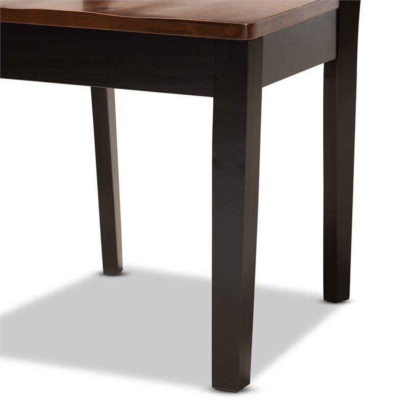 Baxton Studio Rava Brown and Brown Finished Wood 5-Piece Dining Set