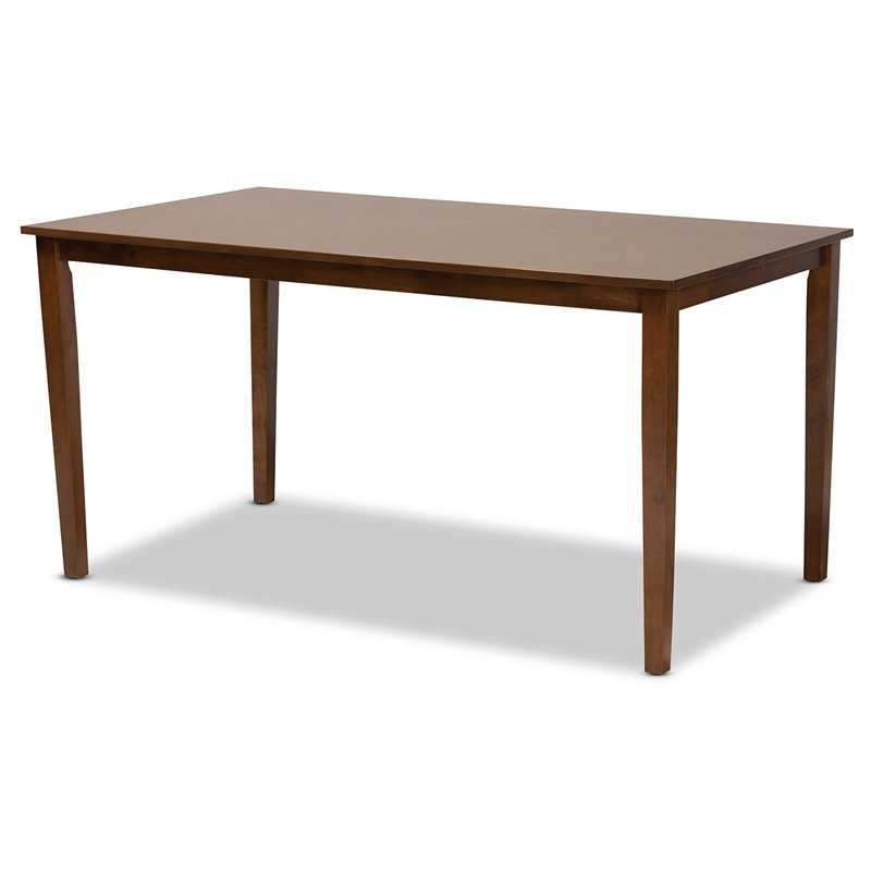 Baxton Studio Nicolette Brown Finished Wood 7-Piece Dining Set