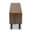 Baxton Studio Clapton Multi-Tone Grey and Walnut Brown Finished Wood TV Stand