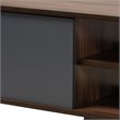 Baxton Studio Clapton Multi-Tone Grey and Walnut Brown Finished Wood TV Stand