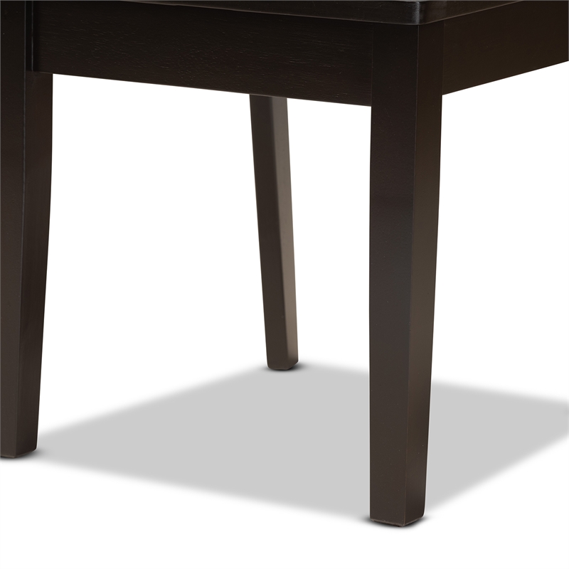 Baxton Studio Caron Brown Finished Wood 2-Piece Dining Chair Set