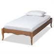 Baxton Studio Marieke Ash Walnut Finished Wood Twin Size Platform Bed Frame