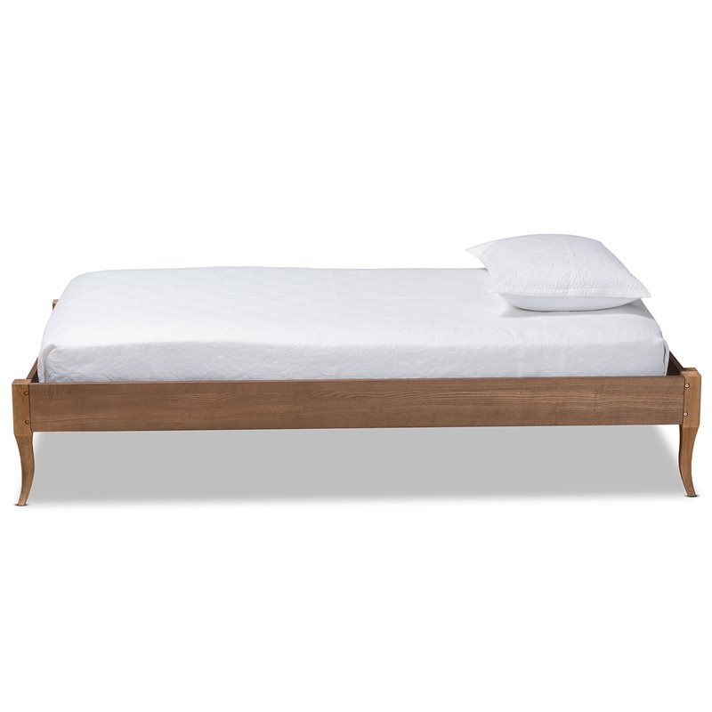 Baxton Studio Marieke Ash Walnut Finished Wood Twin Size Platform Bed ...