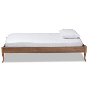 Baxton Studio Marieke Ash Walnut Finished Wood Twin Size Platform Bed Frame
