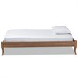 Baxton Studio Marieke Ash Walnut Finished Wood Twin Size Platform Bed Frame