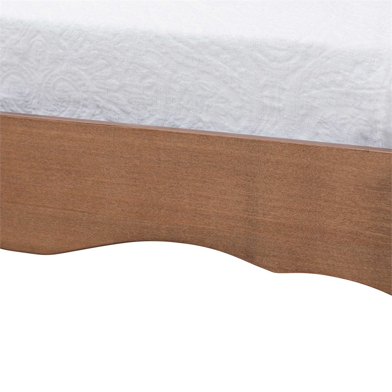 Baxton Studio Marieke Ash Walnut Finished Wood Twin Size Platform Bed Frame