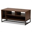 Baxton Studio Flannery Walnut Brown and Black Coffee Table