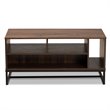 Baxton Studio Flannery Walnut Brown and Black Coffee Table