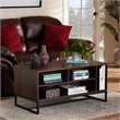 Baxton Studio Flannery Walnut Brown and Black Coffee Table