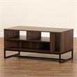 Baxton Studio Flannery Walnut Brown and Black Coffee Table