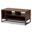 Baxton Studio Flannery Walnut Brown and Black Coffee Table