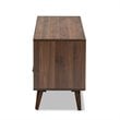 Baxton Studio Garrick Walnut Brown Finished Wood 1-Drawer TV Stand
