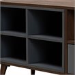 Baxton Studio Garrick Walnut Brown Finished Wood 1-Drawer TV Stand