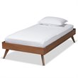 Baxton Studio Lissette Ash Walnut Finished Wood Twin Size Platform Bed Frame