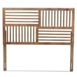 Baxton Studio Adler Ash Walnut Finished Wood King Size Headboard
