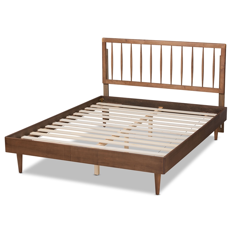 Baxton Studio Sora Ash Walnut Finished Wood Full Size Platform Bed