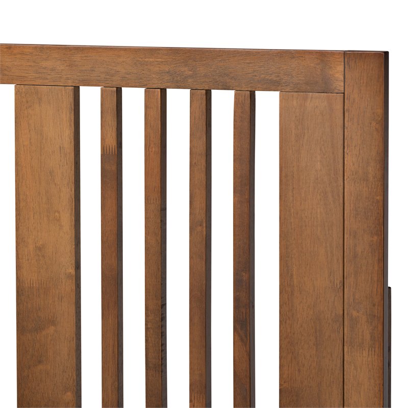 Baxton Studio Takeo Transitional Ash Walnut Finished Wood Twin Size Platform Bed