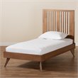 Baxton Studio Takeo Transitional Ash Walnut Finished Wood Twin Size Platform Bed