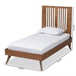 Baxton Studio Takeo Transitional Ash Walnut Finished Wood Twin Size Platform Bed