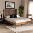 Baxton Studio Takeo Transitional Ash Walnut Finished Wood Full Size Platform Bed