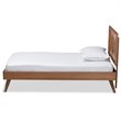Baxton Studio Toru Ash Walnut Finished Wood Twin Size Platform Bed