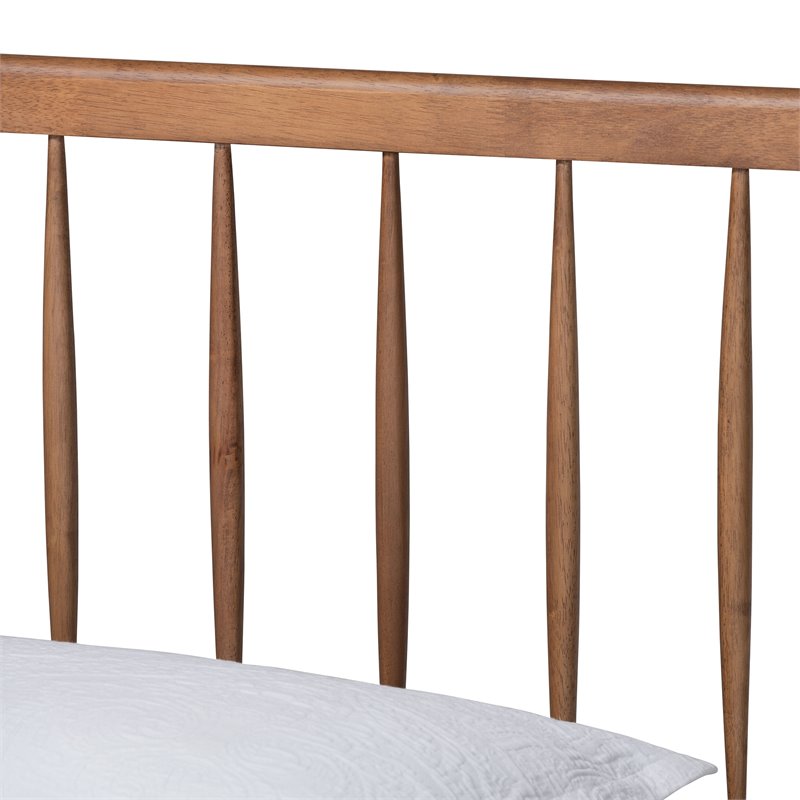 Baxton Studio Toru Ash Walnut Finished Wood Twin Size Platform Bed