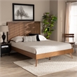 Baxton Studio Toru Ash Walnut Finished Wood King Size Platform Bed