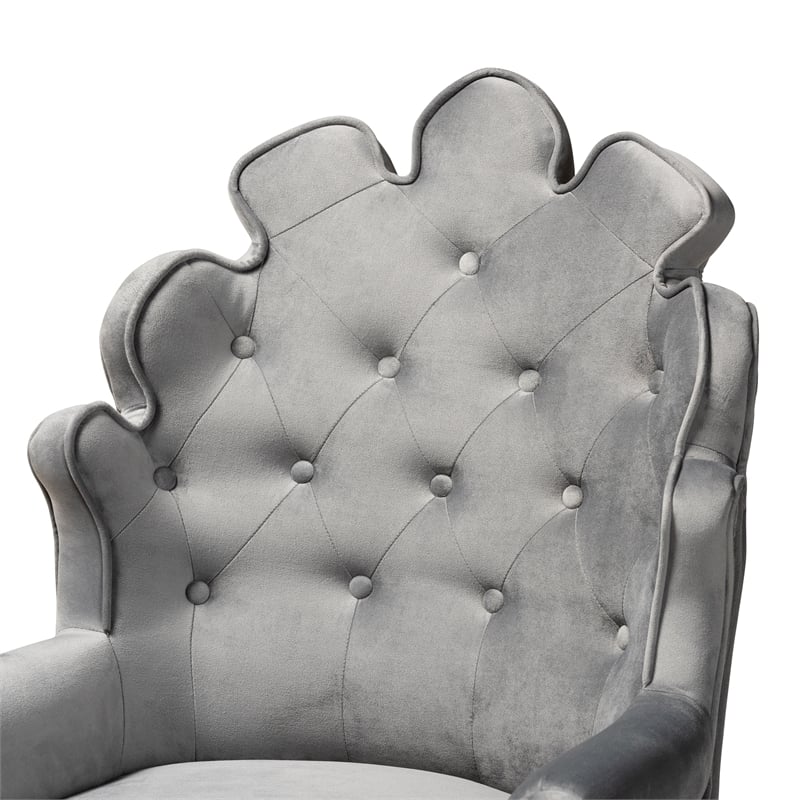 Baxton Studio Chloe Dark Grey and Dark Brown Finished Wood 2-Piece Bar Stool Set