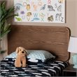 Baxton Studio Mailene Mid-Century Engineered Wood Twin Headboard in Walnut Brown