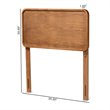 Baxton Studio Mailene Mid-Century Engineered Wood Twin Headboard in Walnut Brown