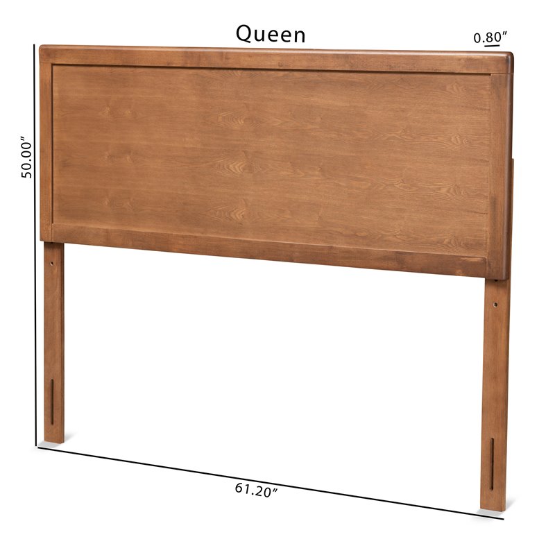 Baxton Studio Alan Walnut Finished Wood Queen Size Headboard