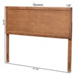 Baxton Studio Alan Walnut Finished Wood King Size Headboard