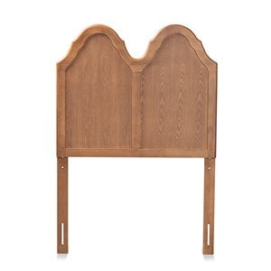 Baxton Studio Tobin Ash Walnut Finished Wood Twin Size Arched Headboard