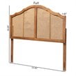 Baxton Studio Iris Walnut Finished Wood Queen Size Arched Headboard