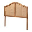 Baxton Studio Iris Walnut Finished Wood Queen Size Arched Headboard