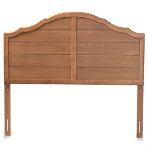 Baxton Studio Clive Vintage Walnut Finished Wood Queen Size Headboard