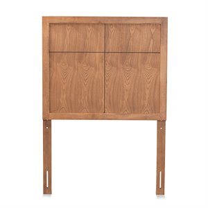 Baxton Studio Monroe Walnut Finished Wood Twin Size Headboard