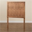 Baxton Studio Monroe Walnut Finished Wood Twin Size Headboard
