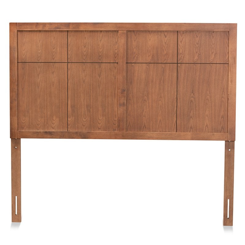 Baxton Studio Monroe Walnut Finished Wood Queen Size Headboard