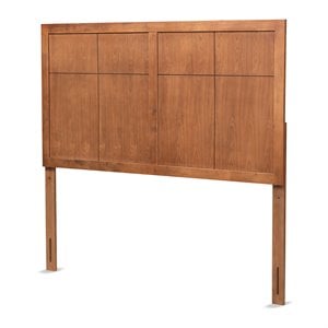 Baxton Studio Monroe Walnut Finished Wood Queen Size Headboard