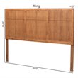 Baxton Studio Monroe Walnut Finished Wood King Size Headboard