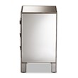 Baxton Studio Ewan Contemporary Glam and Luxe Mirrored 3-Drawer End Table