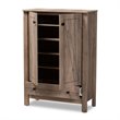 Baxton Studio Derek Natural Oak Finished Wood 1-Drawer Shoe Cabinet