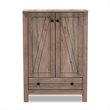 Baxton Studio Derek Natural Oak Finished Wood 1-Drawer Shoe Cabinet